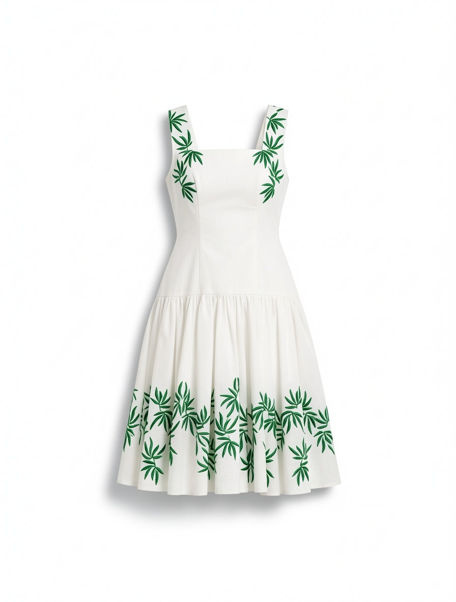 Emerald Palm Dress